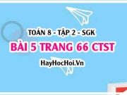 Bài 5 trang 66 Toán 8 Tập 2 Chân trời sáng tạo